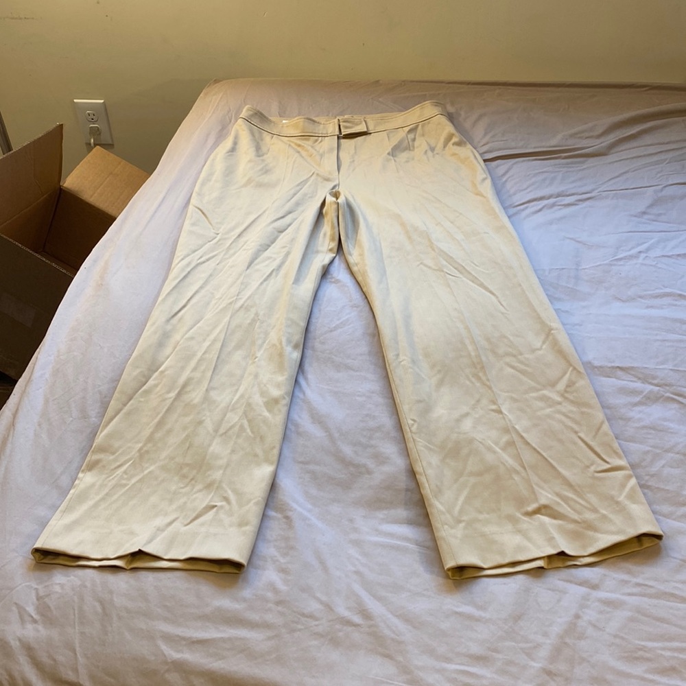 Escada beige trousers, wool 44/US 14